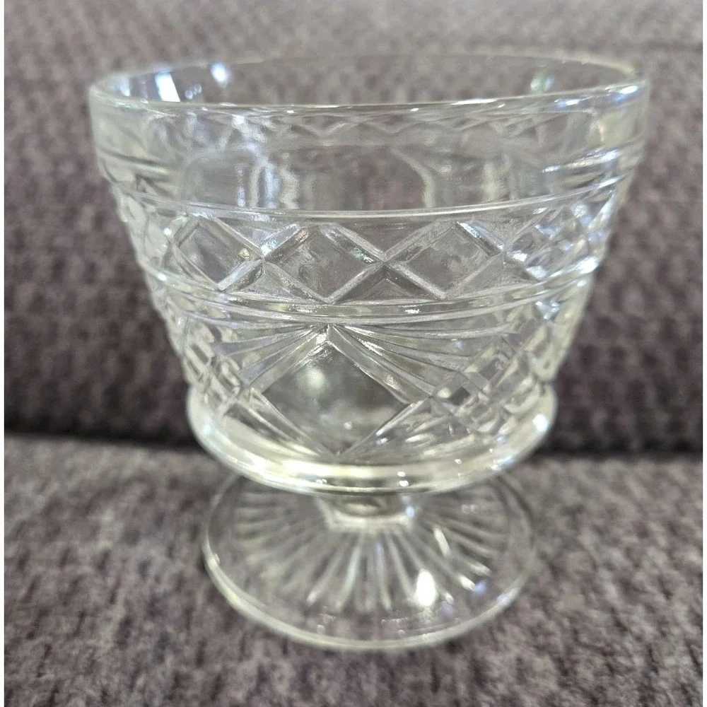 VINTAGE SET OF 5‎ CUT GLASS SHERBERT DESSERT CUPS PUDDING